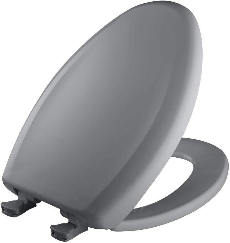 Slow Close Elongated Toilet Seat Country Grey Easy Clean & Change