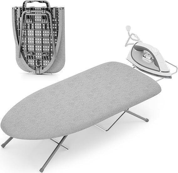 Foldable Tabletop Ironing Board Portable Non Slip Compact with Iron Rest