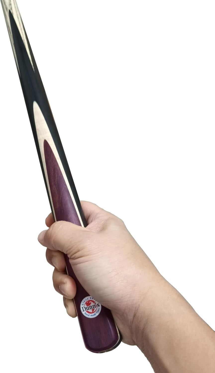 58” One Piece Ash Snooker Pool Cue Ebony Butt 9.4mm Tip 19oz