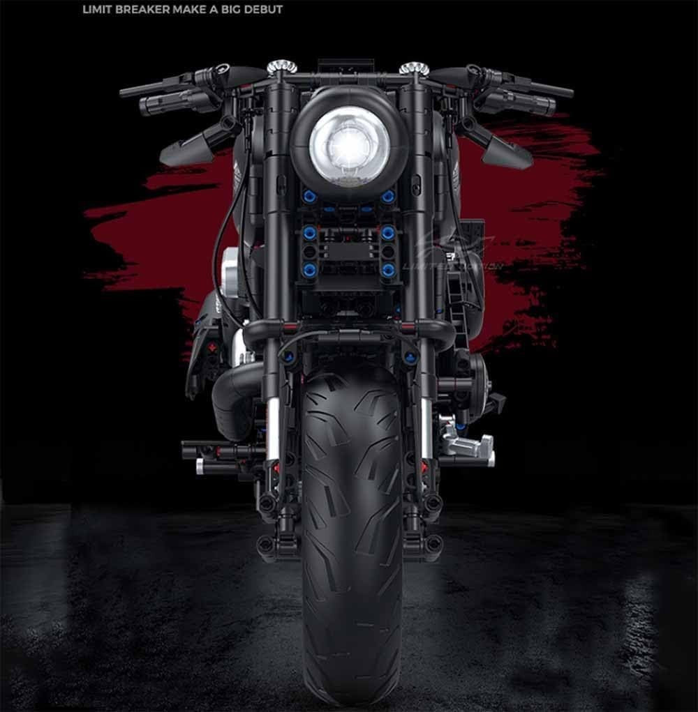 2260-Piece Detailed Motorcycle Model Kit with Realistic Parts & Display