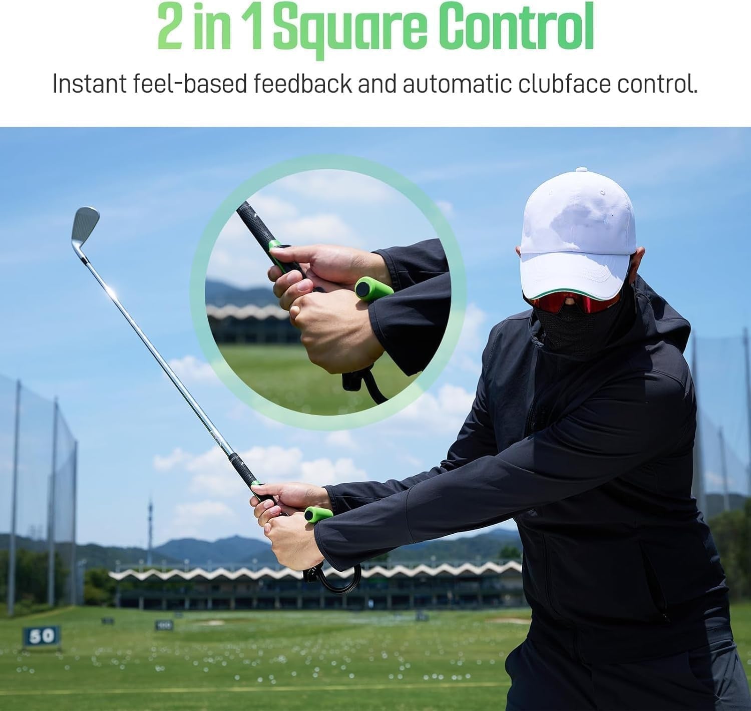 Golf Swing Trainer Grip & Wrist Alignment Aid Feedback Pad