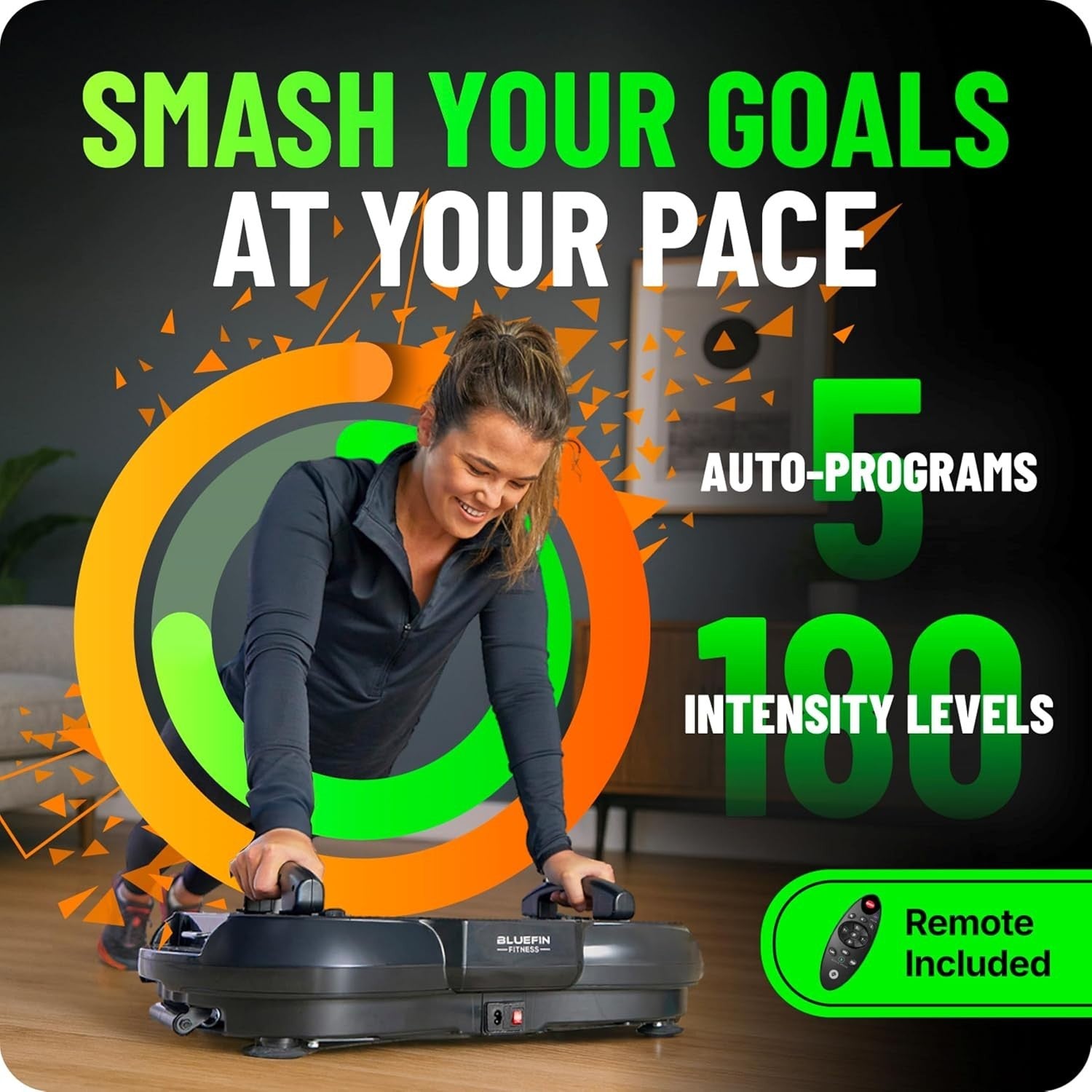 Ultra Slim Vibration Plate Exercise Machine 180 Levels 5 Programs 150KG