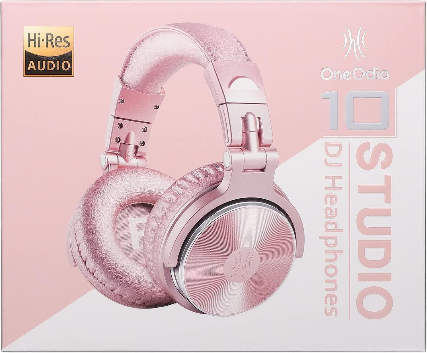 Studio Over Ear Headphones Hi-Fi 50mm Drivers Wired DJ Monitoring
