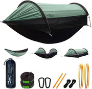 Extra Large Camping Hammock Tent 290x140cm w/ Mosquito Net & Sunshade – 2 Person