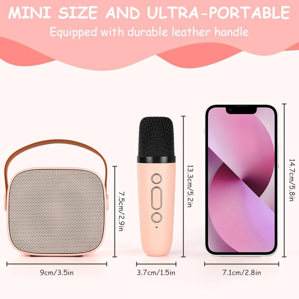 Ainiv Karaoke Machine for Kids & Adults 2 Wireless Mics Bluetooth LED