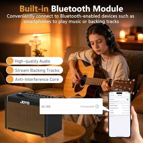 AC-20S Acoustic Guitar Amp 20W Bluetooth Battery Reverb Delay