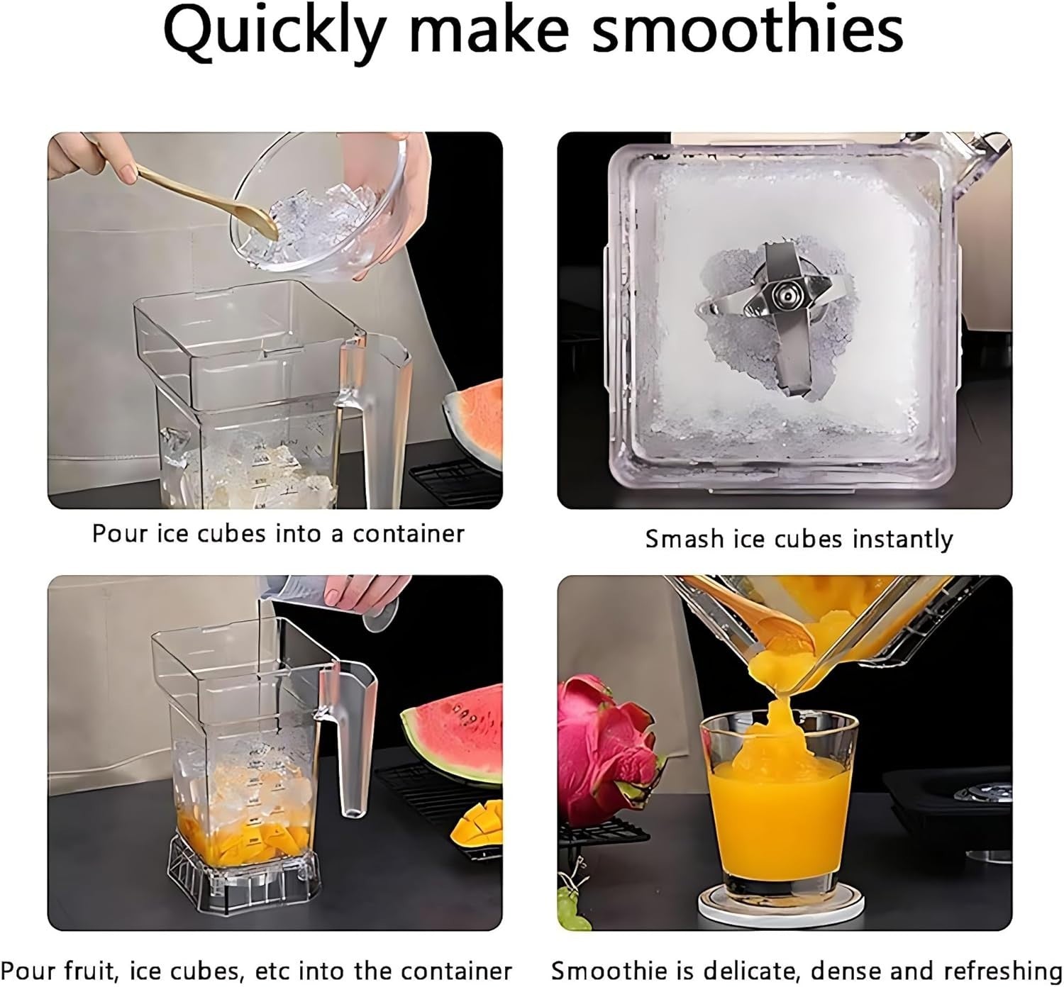 Commercial Slush Machine 2200W Frozen Drink Maker Quiet High Power 1.6L
