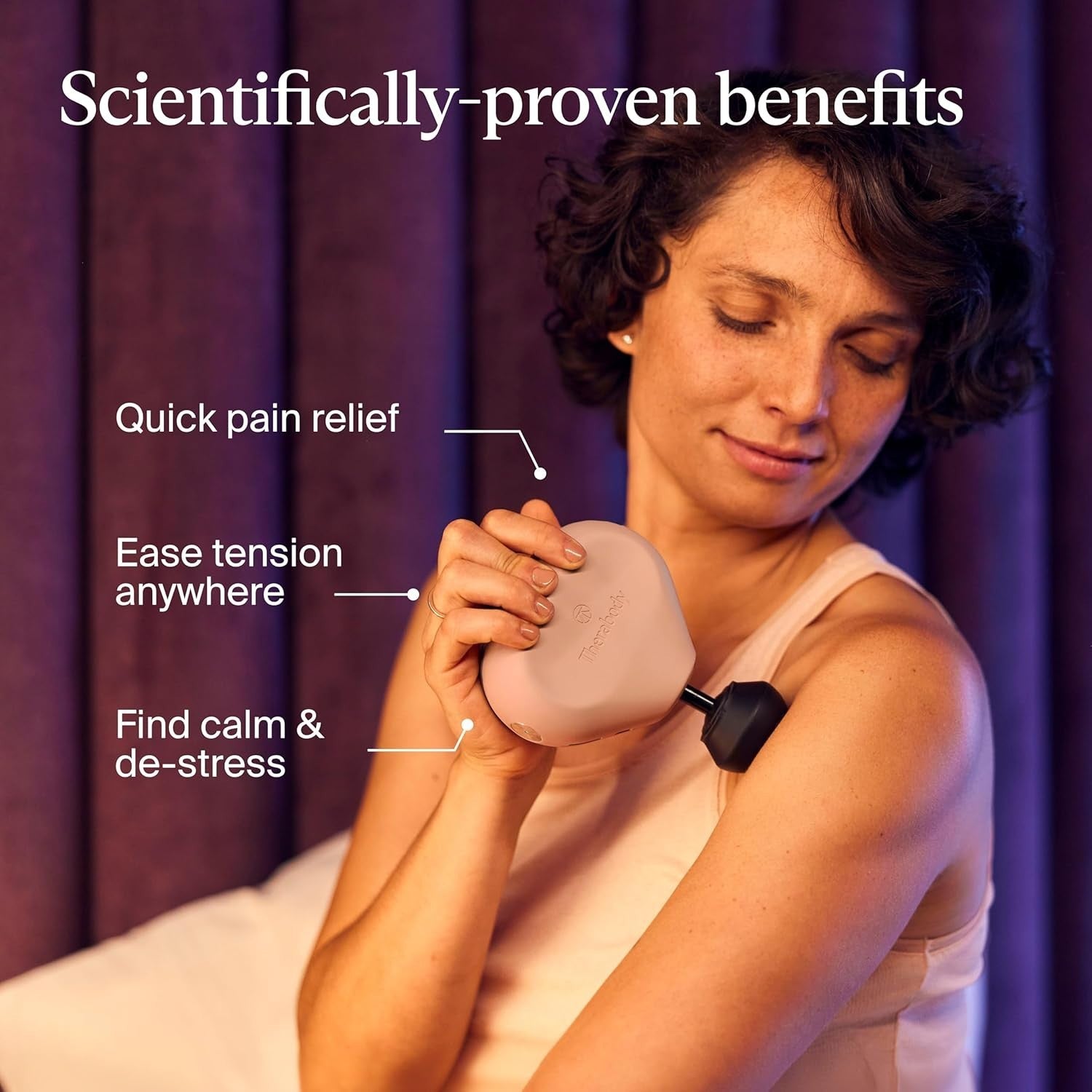 Compact Massage Gun Deep Tissue Percussion QuietForce Portable Muscle Relief