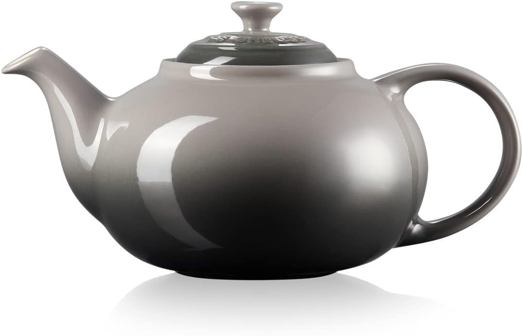 Stoneware Teapot 1.3L Classic Tea Pot Flint Grey Serves 3-4 Cups