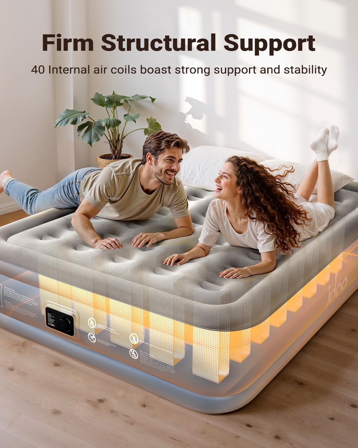 King Size Air Bed Built-In Electric Pump Self Inflating Mattress