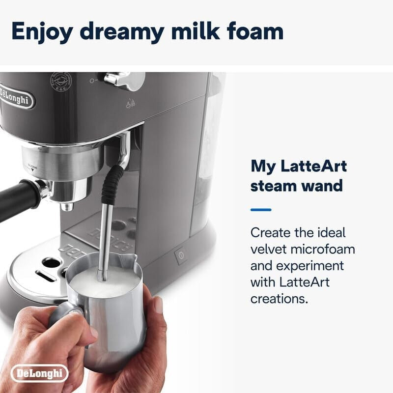 Compact Barista Espresso Machine | 15-Bar Pump | Milk Frother | Slim 15cm Design