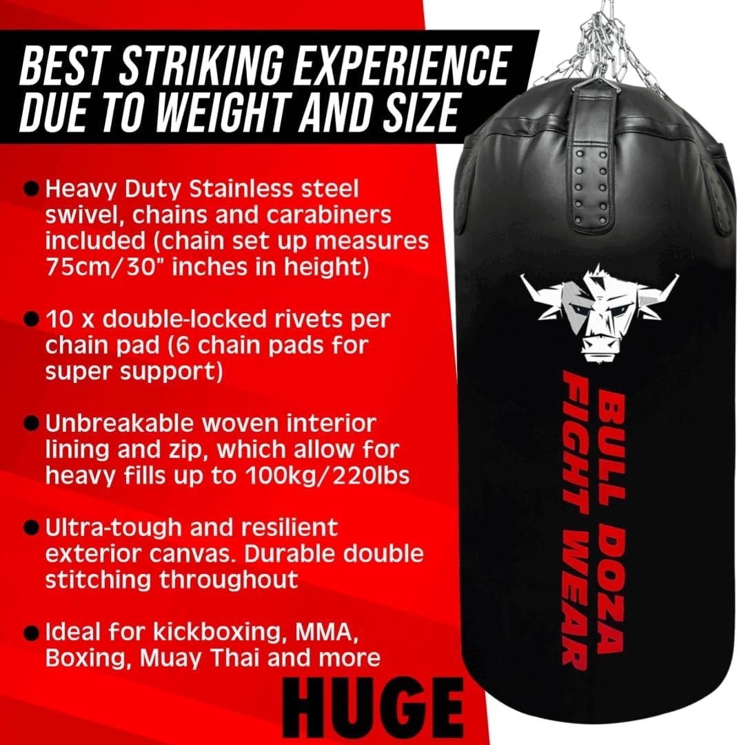 XXL Jumbo Punching Bag 3.5FT Heavy Duty Self Fill MMA Training