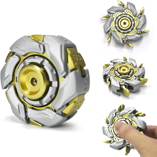 Gold Gray Metal Fidget Spinner Open Shell Smooth Bearing EDC Relax