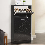Space-Saving 3 Drawer Shoe Cabinet with Adjustable Shelves & Anti-Tip Strap