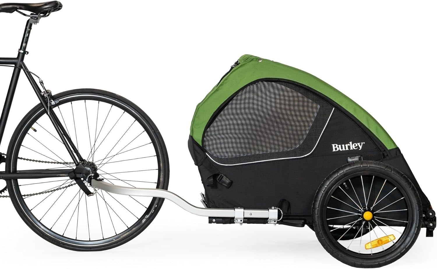 Lightweight Pet Bike Trailer with Mesh Windows Removable Floor & Storage Pocket