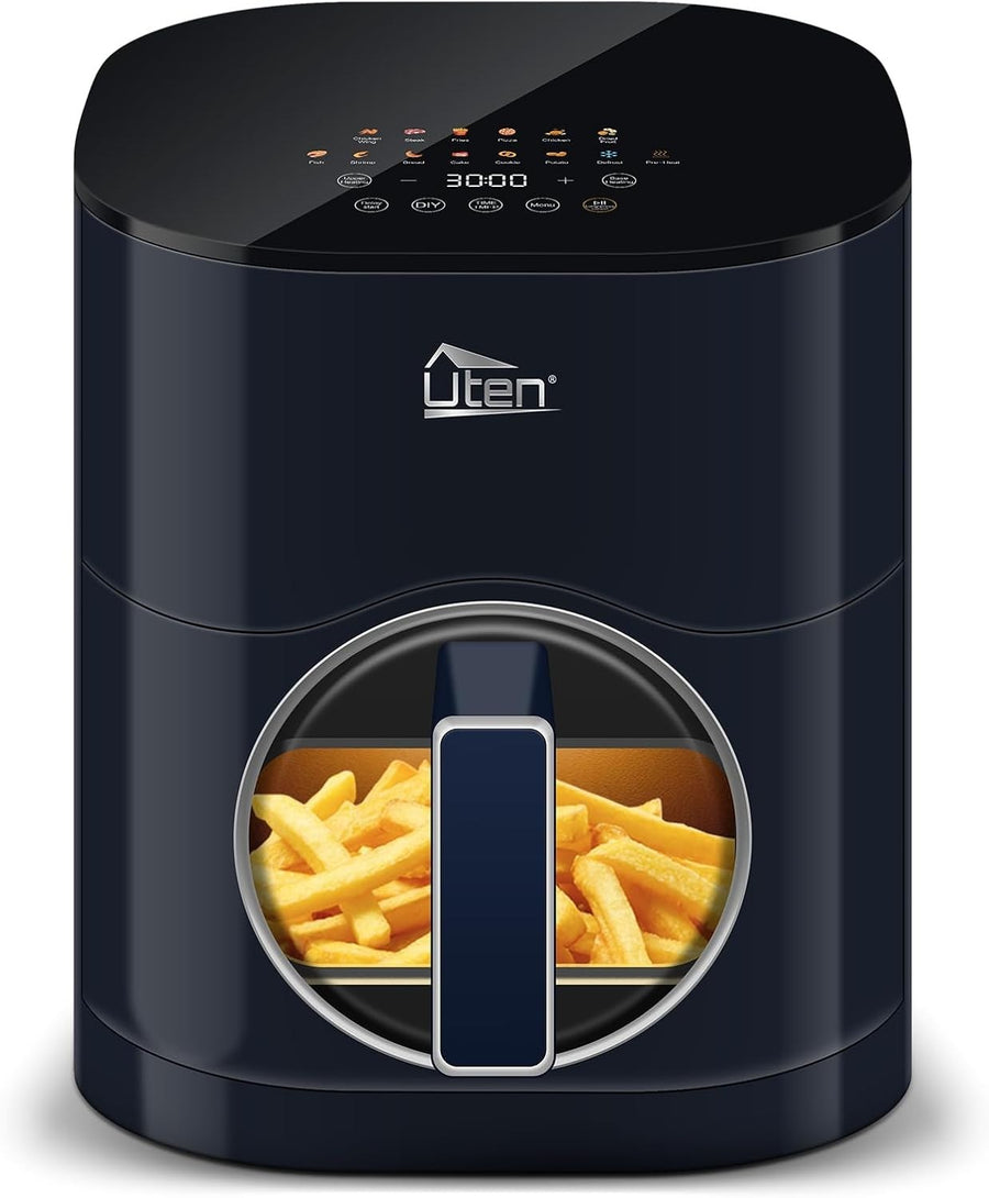 Dual Blaze Air Fryer 5.5L Sapphire Blue Window 14 Presets Colour Screen Fast