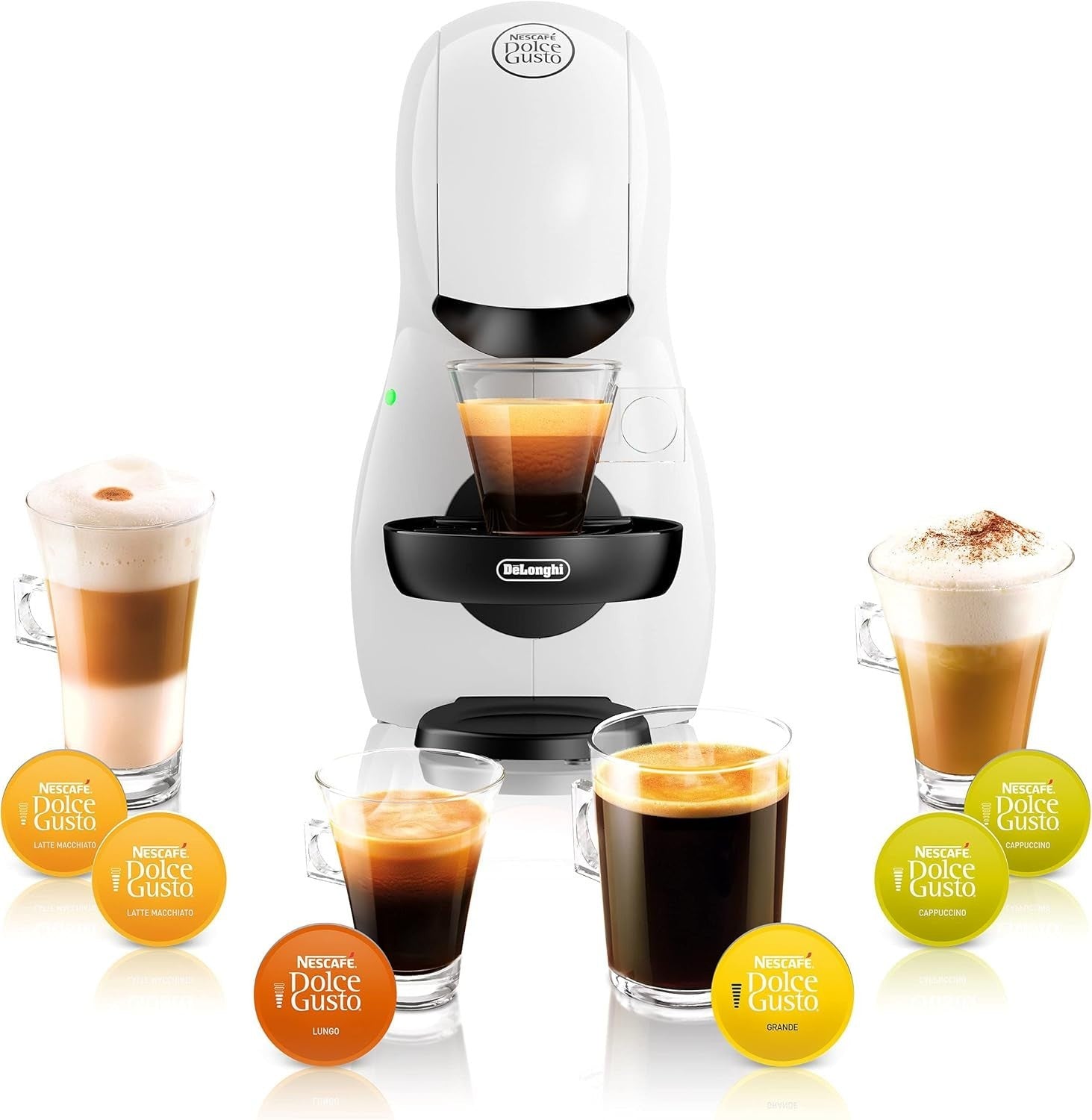 Pod Coffee Machine 0.8L | Compact Espresso Maker | Hot & Cold Drinks | 1400W