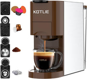 4-in-1 Espresso Coffee Maker | 19Bar High Pressure | Multi Capsule