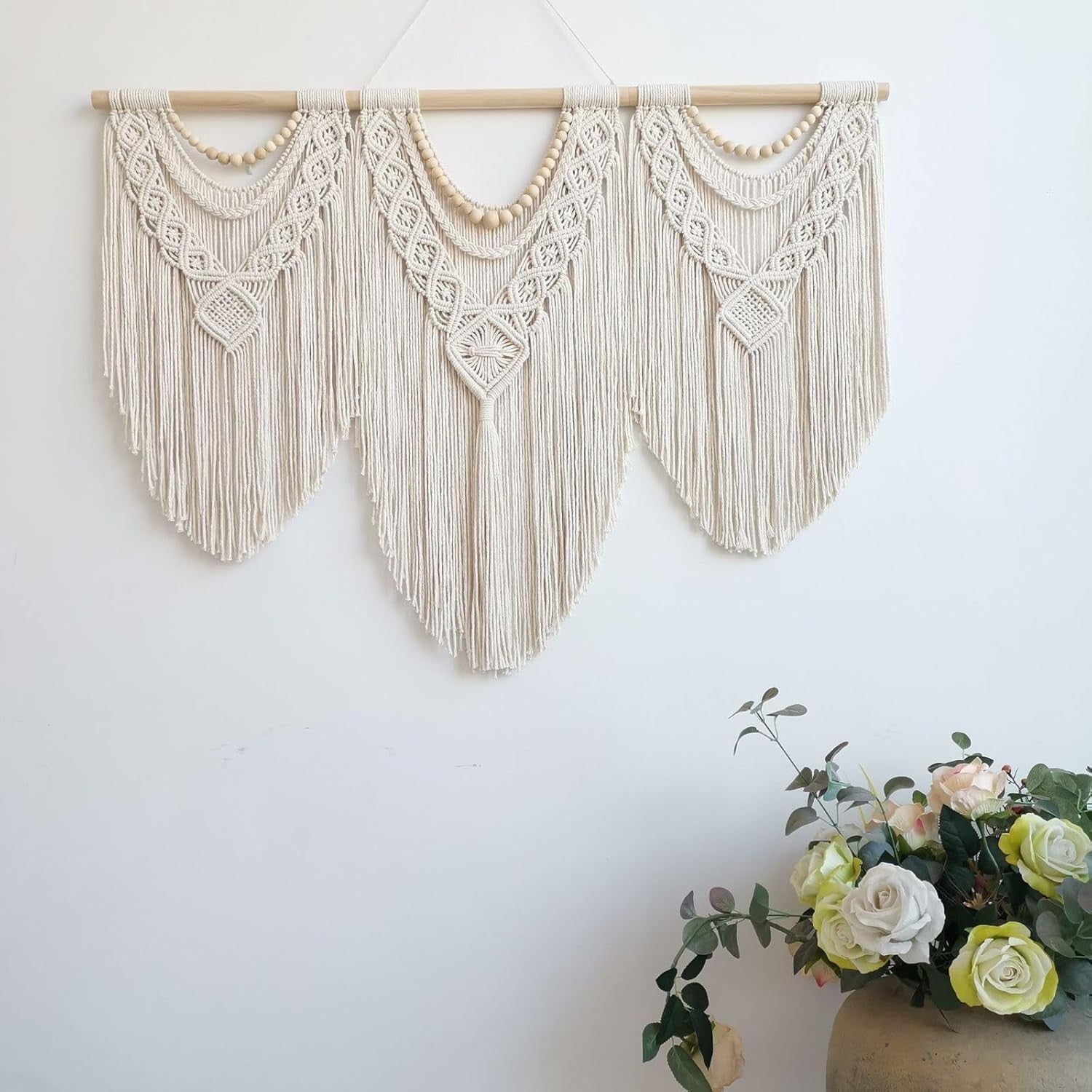 Large Boho Macrame Wall decoration 110x82cm Bedroom & Balcony