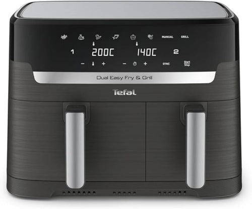 Dual Zone Air Fryer 8.3L 2 Drawer Digital 8-in-1 No Oil Dishwasher Safe