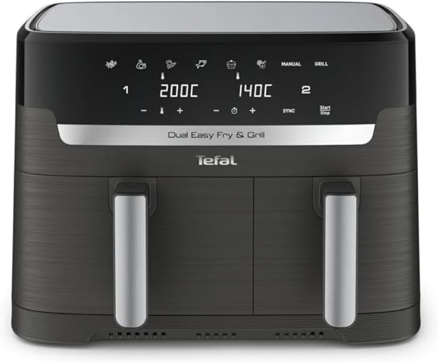 Dual Zone Air Fryer 8.3L 2 Drawer Digital 8-in-1 No Oil Dishwasher Safe