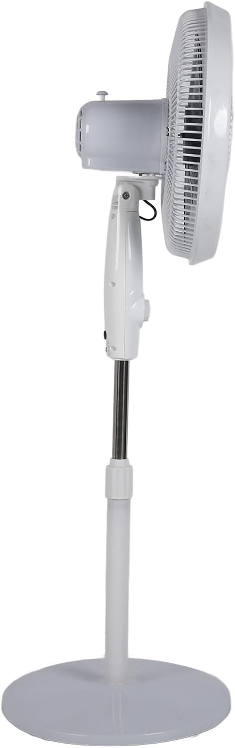 Portable Solar Standing Fan – Rechargeable 3Speed Quiet Pedestal Cooling Airflow