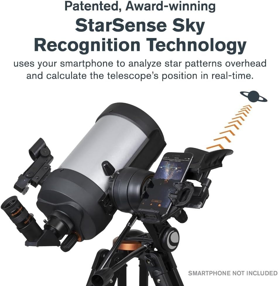 5” Schmidt-Cassegrain Telescope with Smartphone App, Eyepieces & Mount, Silver