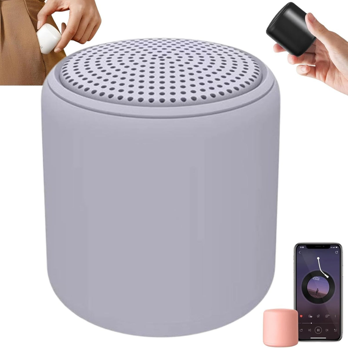 Portable White Noise Sound Machine Bluetooth Travel Speaker lavender purple