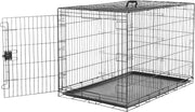 XXL Foldable Metal Dog Crate with Tray – Durable Single Door Cage 122cm