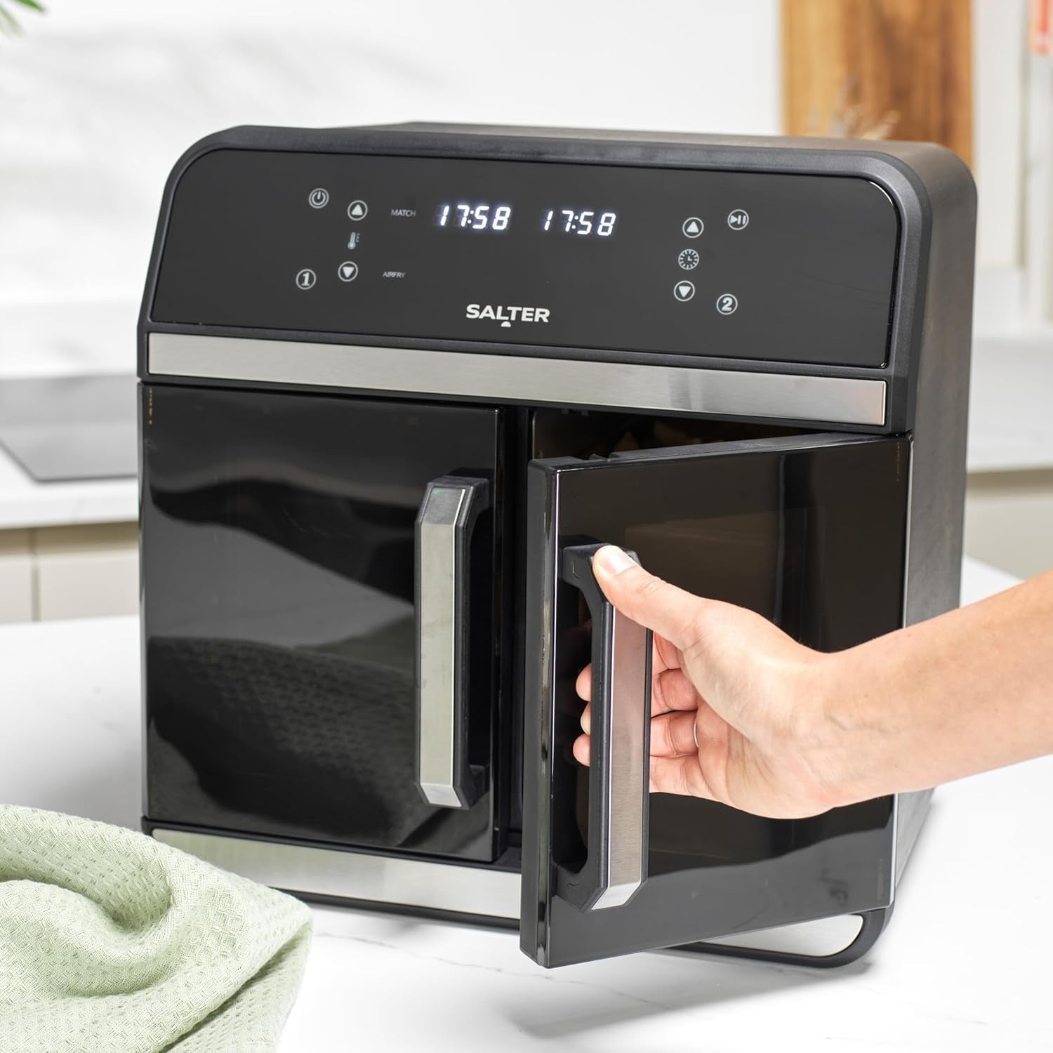 XL Air Fryer Oven 15L | Multi-Level, Dual Windows, Rotisserie, 6 Presets, 2300W