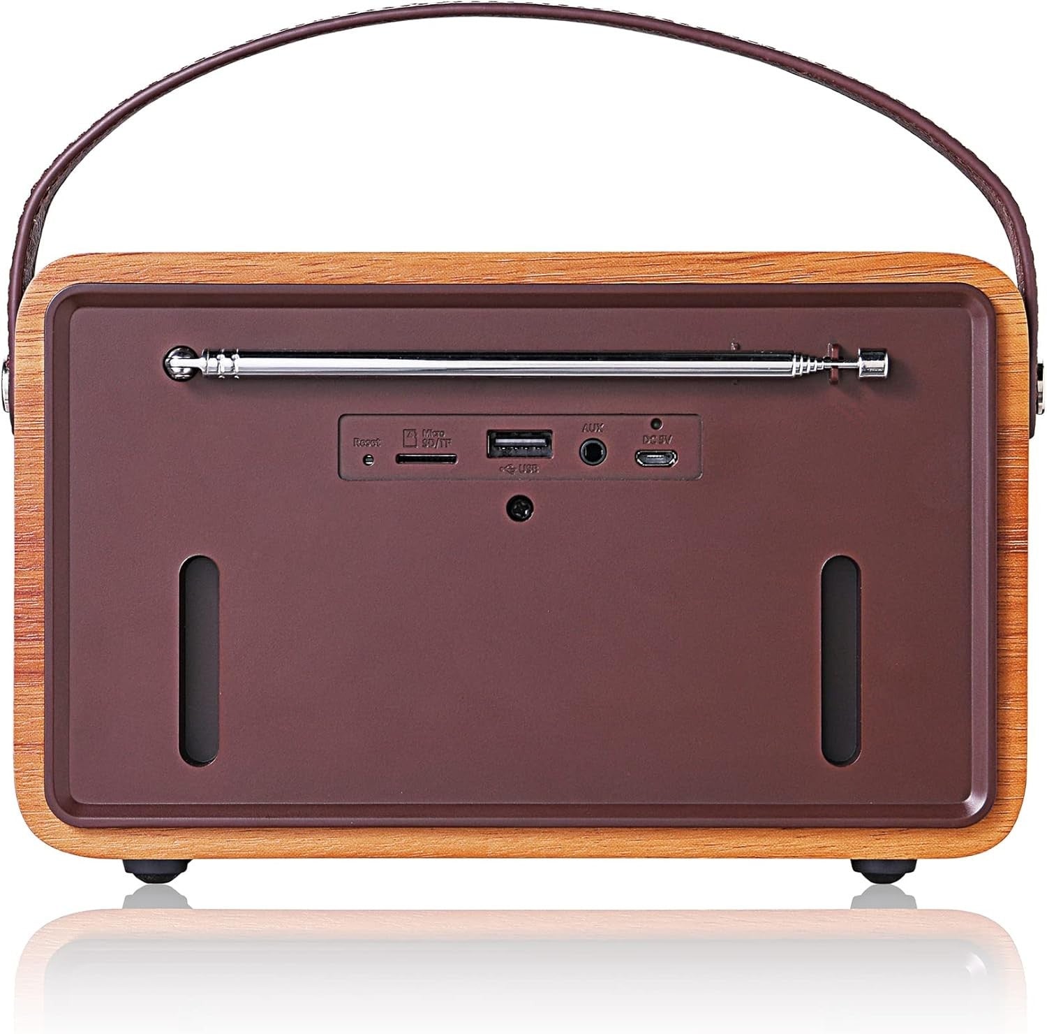 Retro DAB+/FM Bluetooth Alarm Clock Radio USB TF AUX