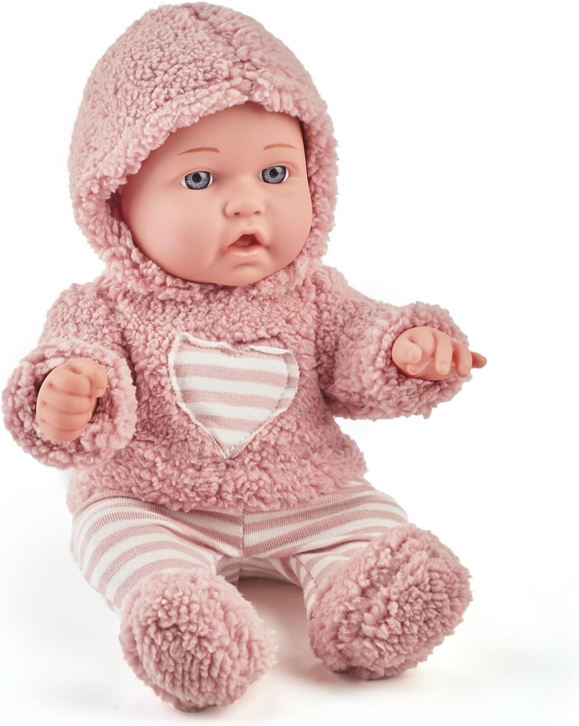 12in Baby Doll Set Toddler Toy with Bottle Blanket Pacifier Gift