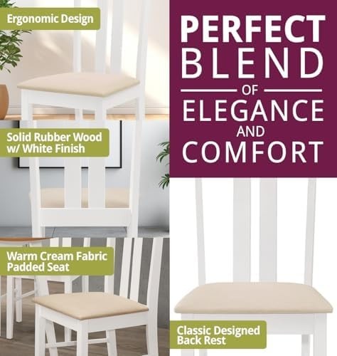 Small Drop Leaf Dining Table with 2 Chairs White & Oak Foldable Set