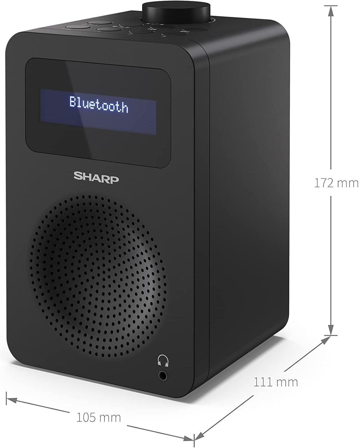 Digital DAB+ Radio with Bluetooth 5.0 | Dual Alarm, FM, 40 Presets