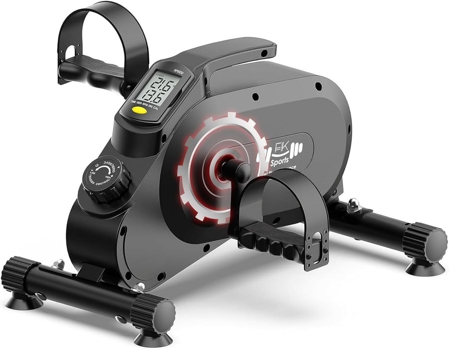 Magnetic Under Desk Pedal Bike 8 Resistance Levels LCD Quiet