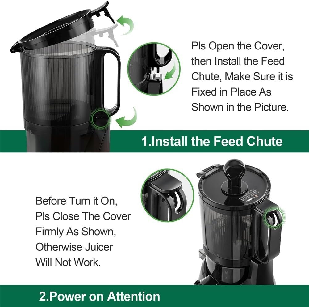 Cold Press Juicer 135mm Wide Chute 250W Slow Masticating BPA Free