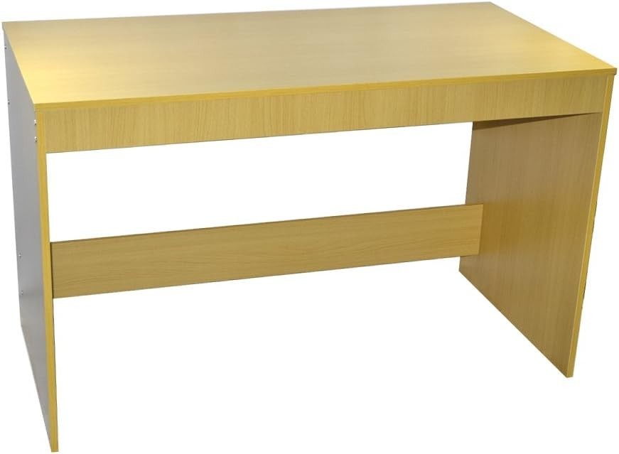 Beech Computer Desk 120x60cm Waterproof Table with Drawer Home Office