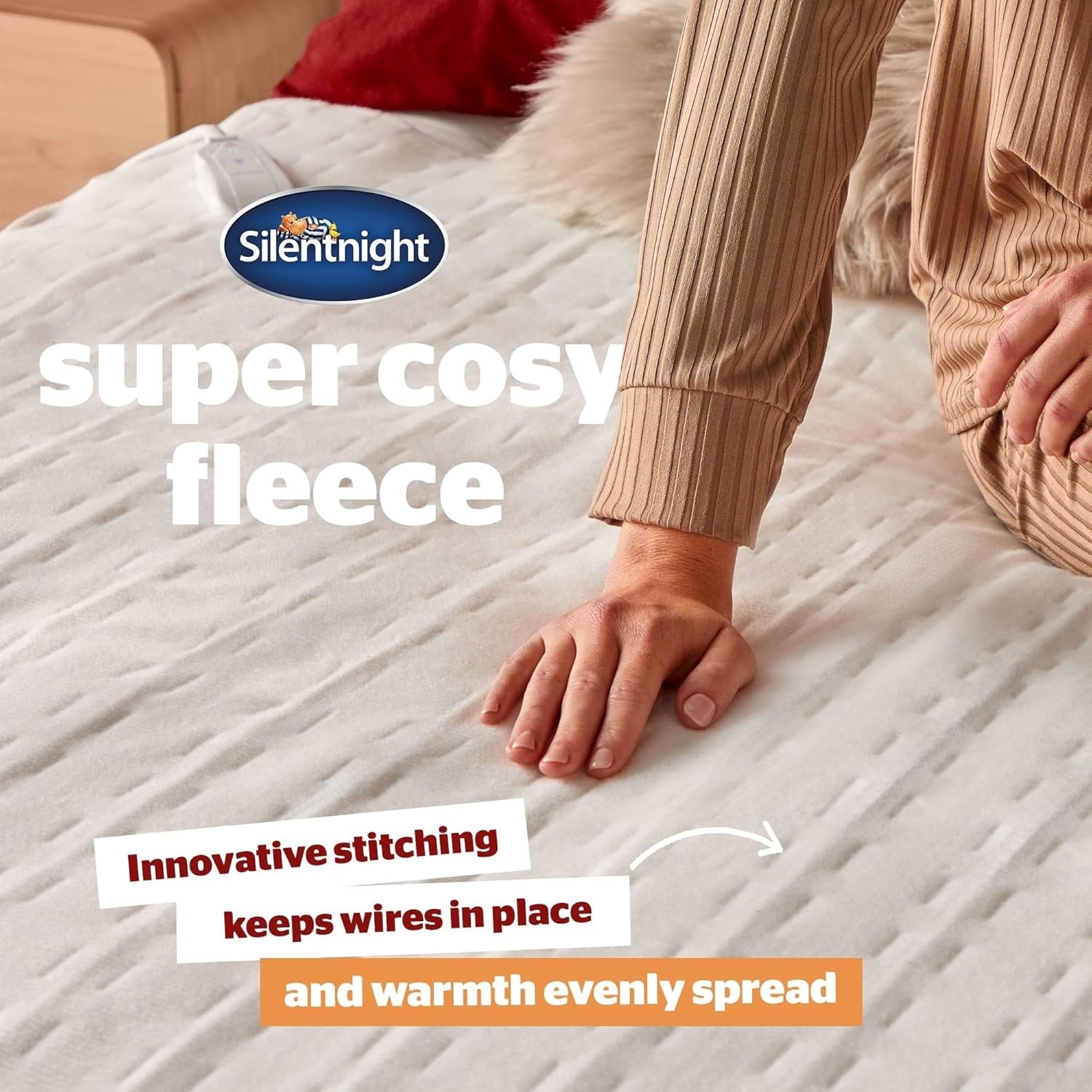 Electric Heated Underblanket Double Bed Fast Heat 4 Settings Washable 135x120cm