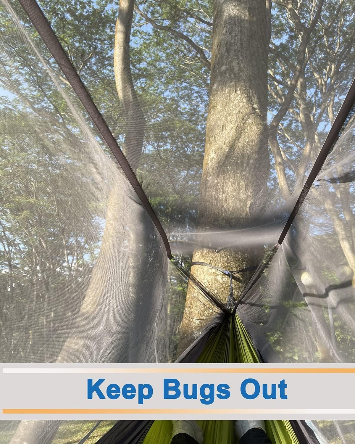 Camping Hammock Tent with Rain Fly | Double Bug Net Hammock | Portable Hiking