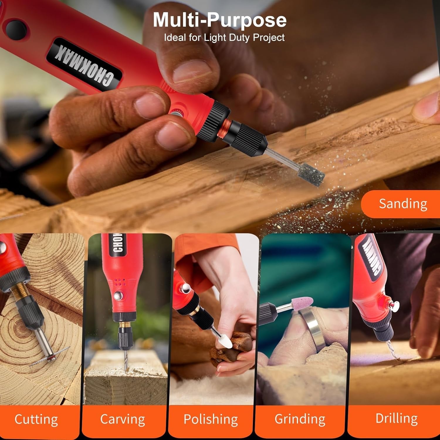 Mini Cordless Rotary 3 Speed USB Rechargeable Grinder with 72 Accessories