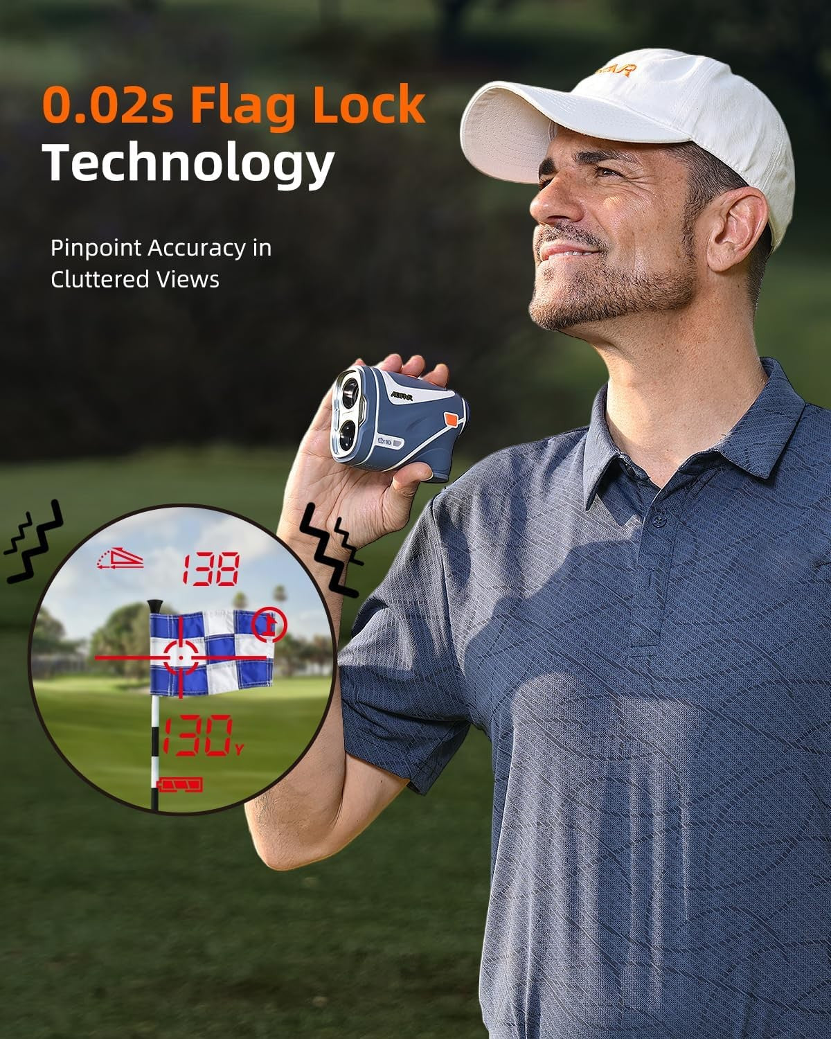 Golf Laser Rangefinder 1200 Yards Slope On Off Red Display Magnet