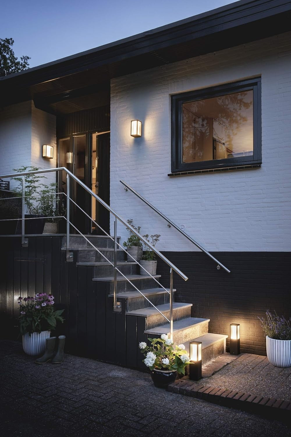 Slim Smart Garden LED Wall Light with Voice Control & Colour Ambiance
