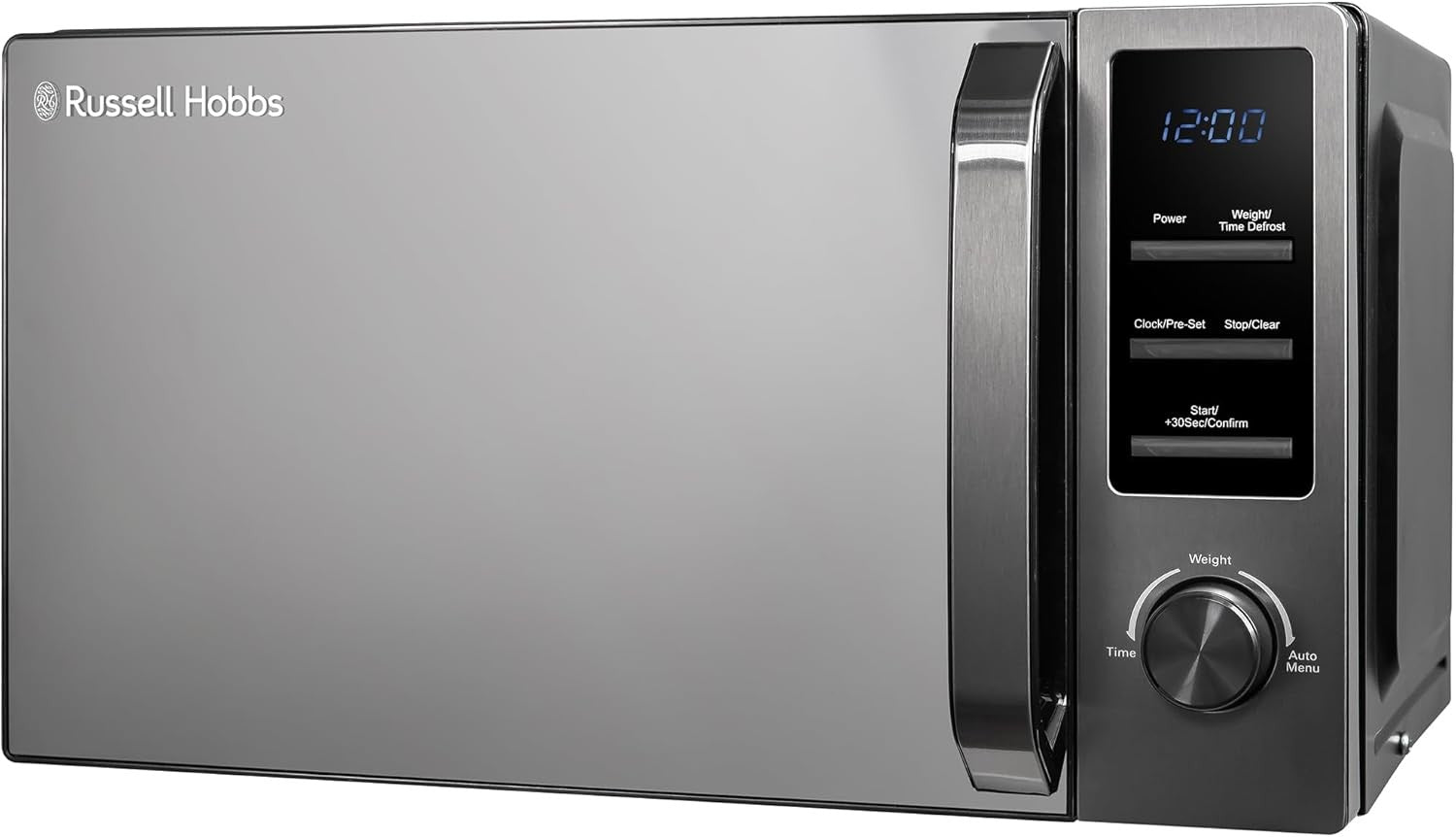 Russell Hobbs 20L 800W Digital Microwave 8 Auto Cook Menus Dark Steel