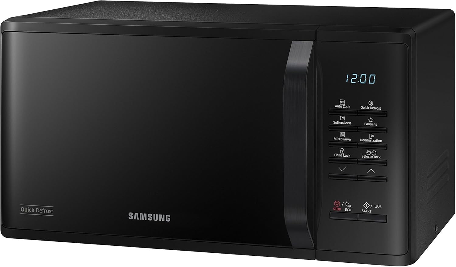 23L 800W Solo Microwave Black Quick Defrost Easy Clean