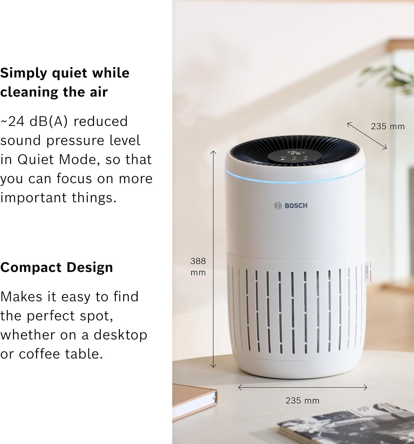Smart Air Purifier HEPA 37.5m² CADR 180 Quiet Sleep App Control