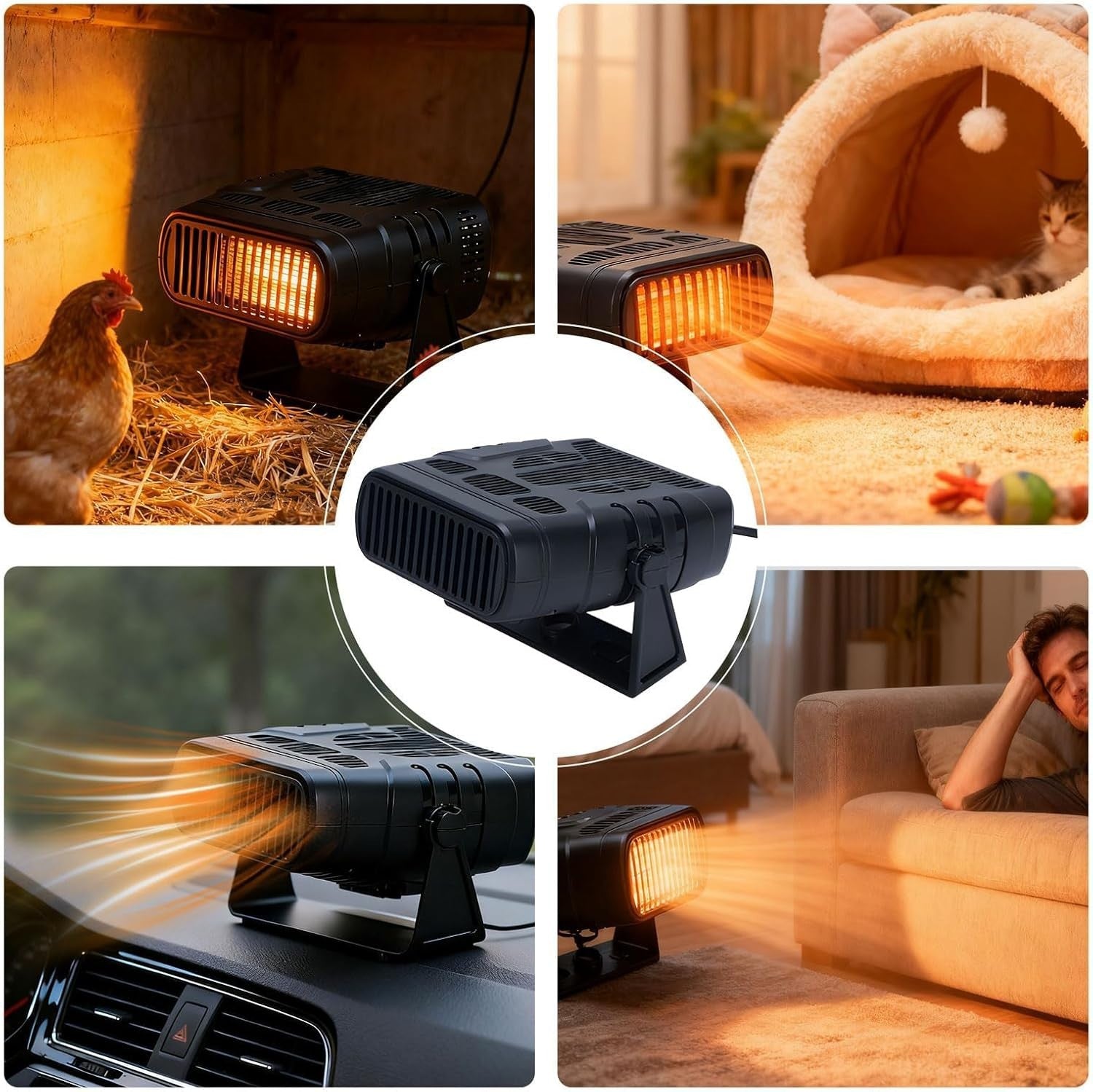 30W Solar Chicken Coop Heater Panel Kit Warm Air Blower