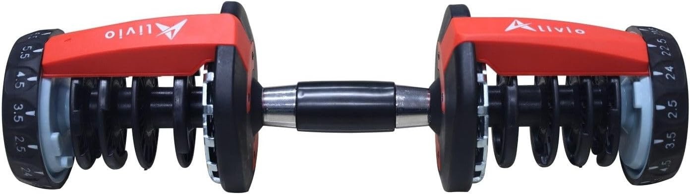 24kg Adjustable Dumbbell 10-in-1 One-Second Quick Change Space Saving Weight