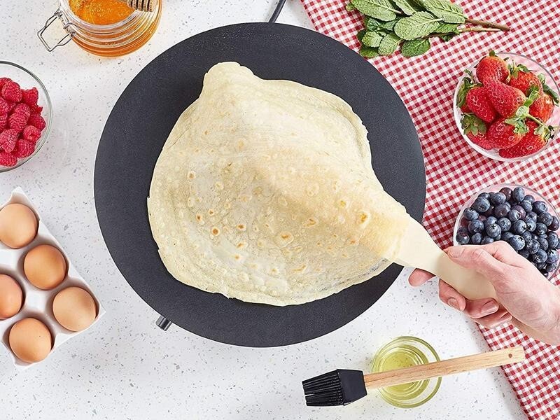 Crepe Pancake Maker 1300W Non-Stick 33cm Electric Hotplate + Tools