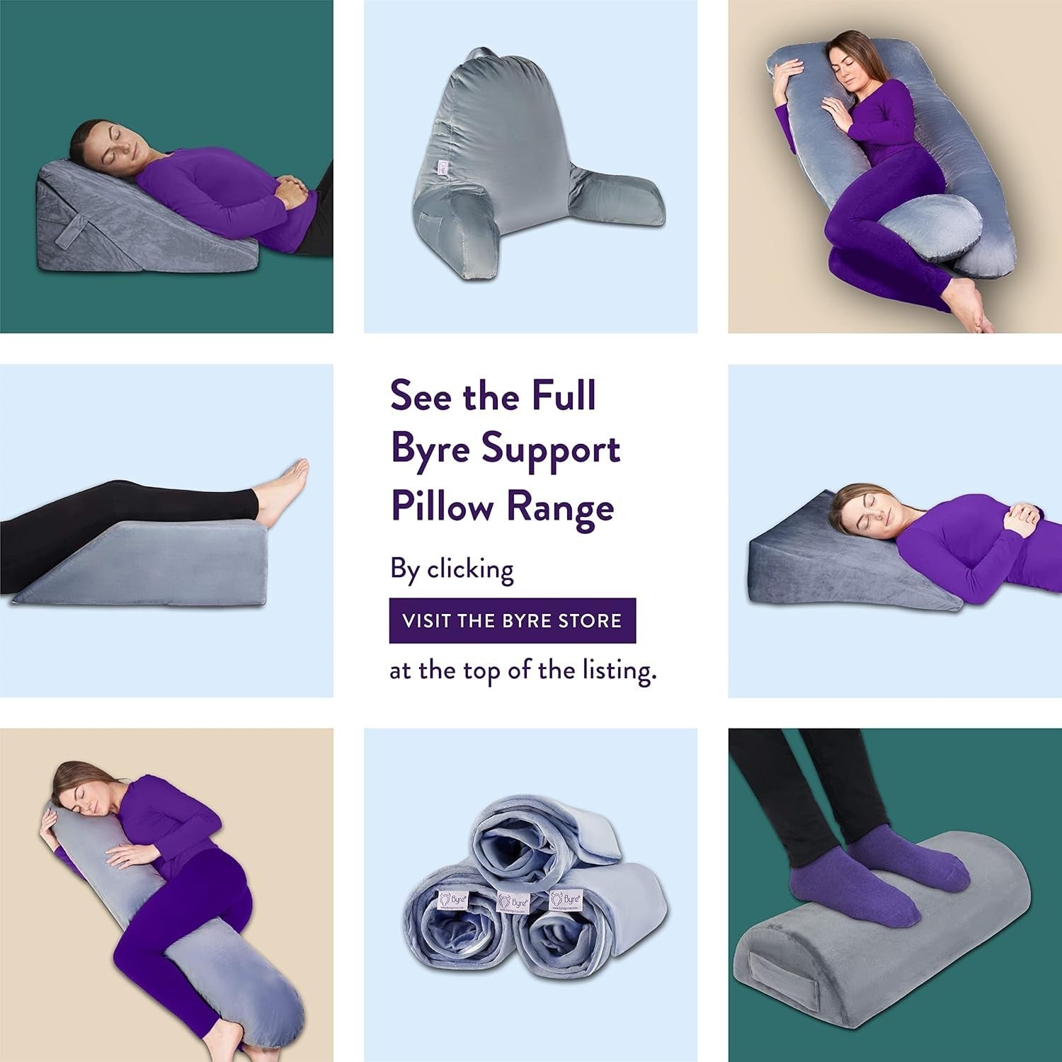 Orthopaedic Bed Wedge Pillow Memory Foam Adjustable Back Leg Support