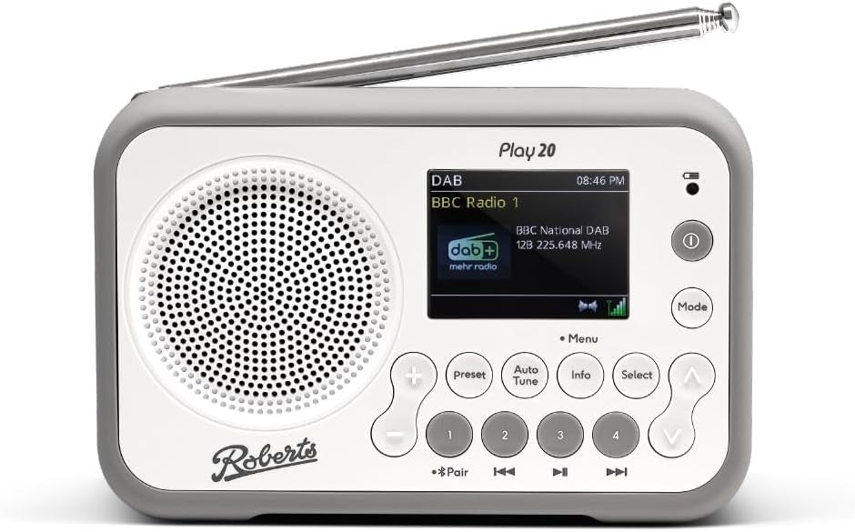 Portable DAB/FM Digital Radio with Colour Screen & Headphone Socket